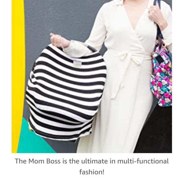 Itzy Ritzy 4-in-1 Mom Boss Nursing Cover/ Car Seat Cover/ Scarf Black & … - Picture 11 of 14